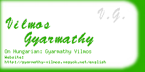 vilmos gyarmathy business card